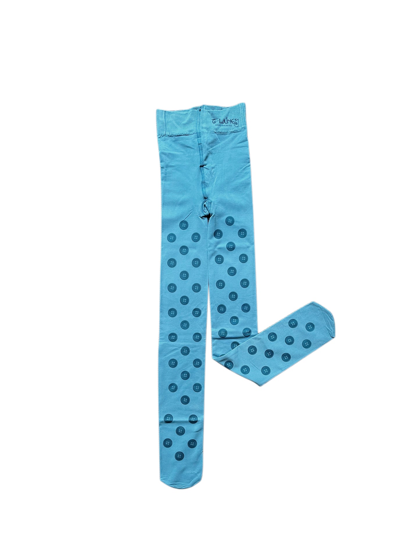 Blue Button Tights