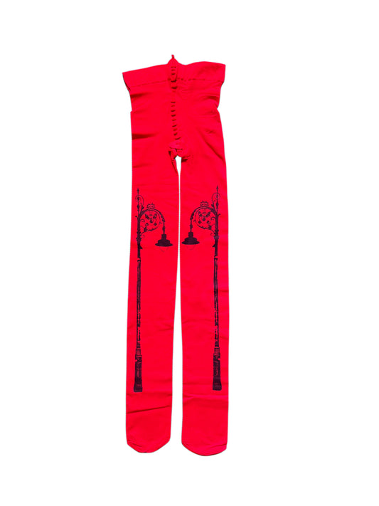 Red Dublin Lamppost Tights