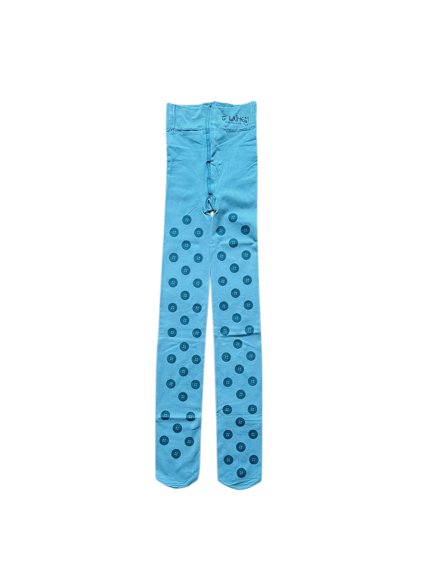 Blue Button Tights