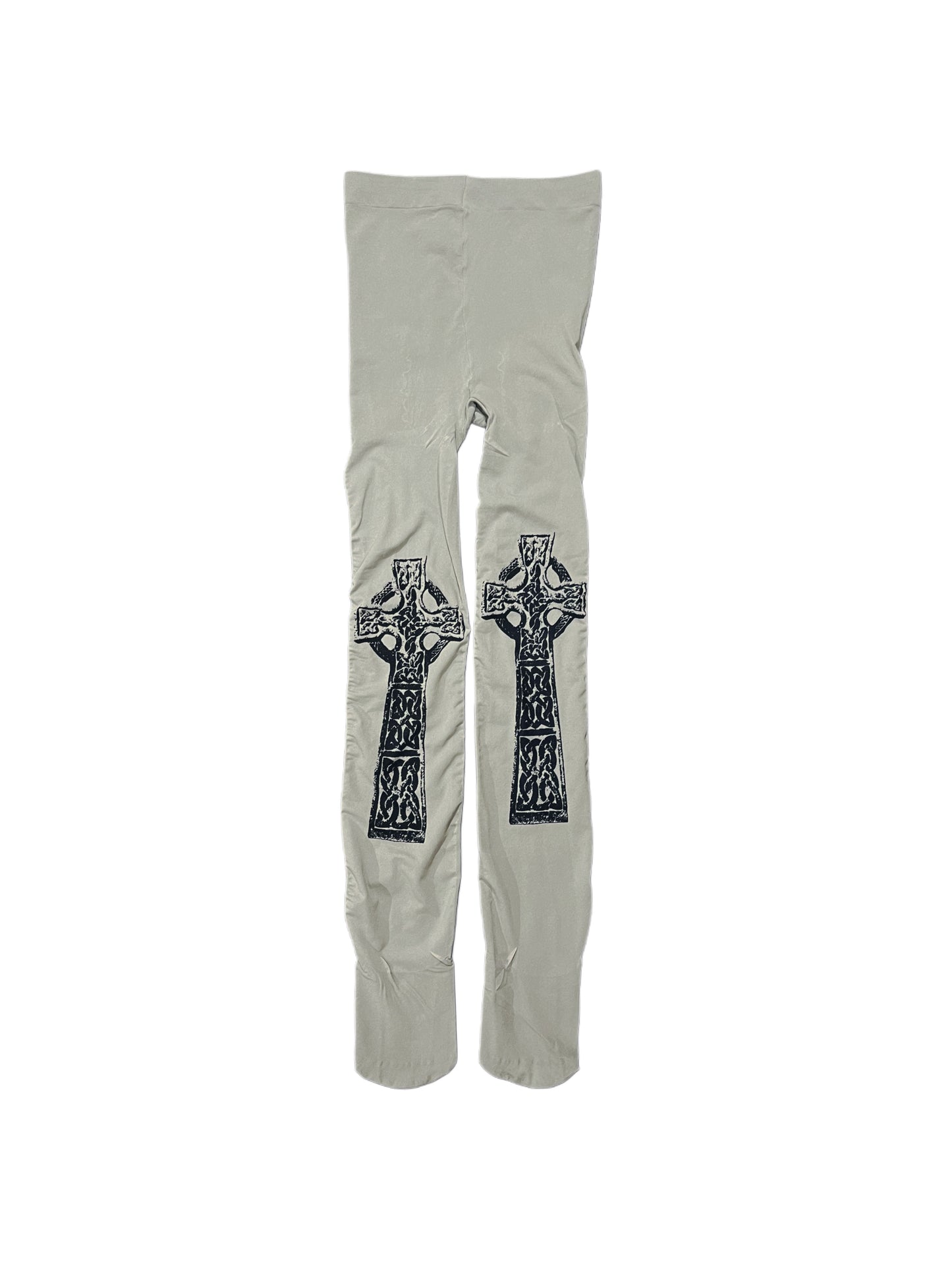 Grey High Cross Tights